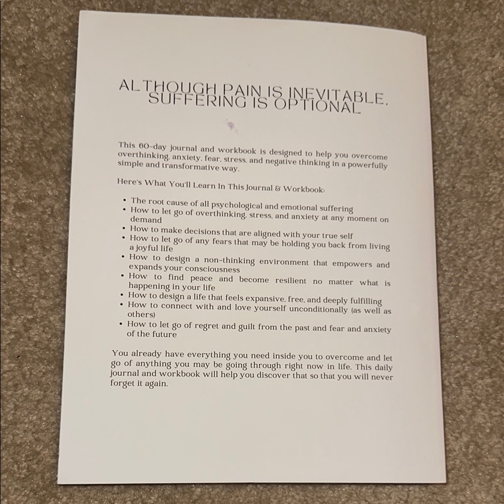 NEW Healing Anxiety & Overthinking Journal - Picture 3 of 3